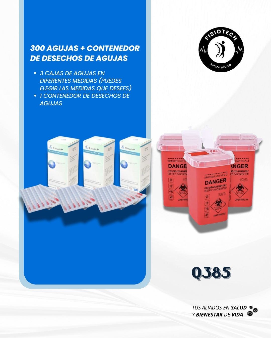 Agujas de punción seca + contenedor de desechos (de agujas)