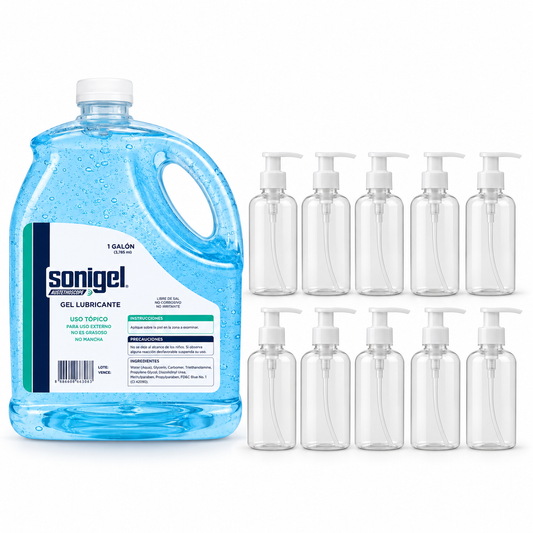 Galón de gel para ultrasonido + 10 dispensadores