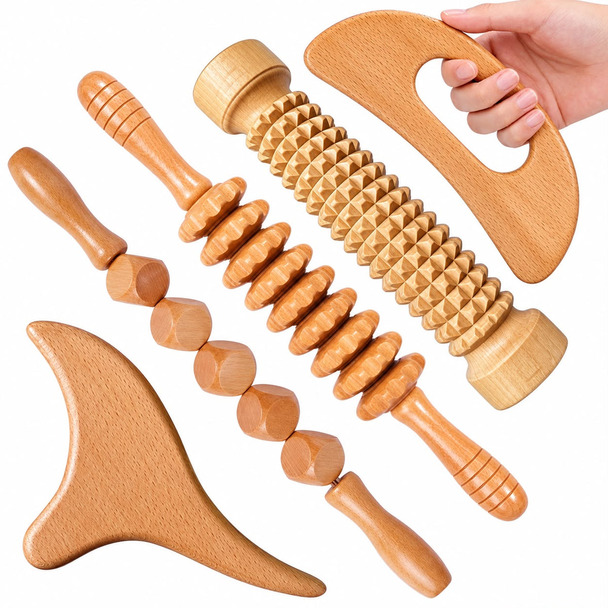 Set de maderoterapia (incluye 5 piezas)