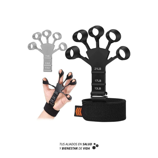 Entrenador de fuerza de agarre para mano y dedos (set incluye 2 unidades)