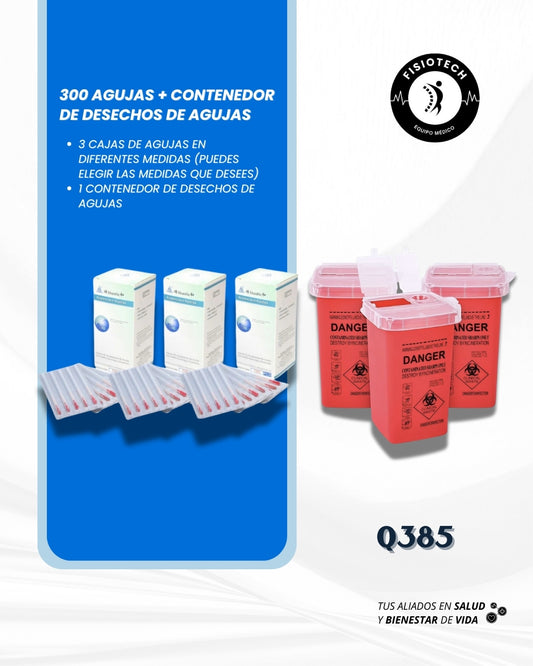 Agujas de punción seca + contenedor de desechos (de agujas)
