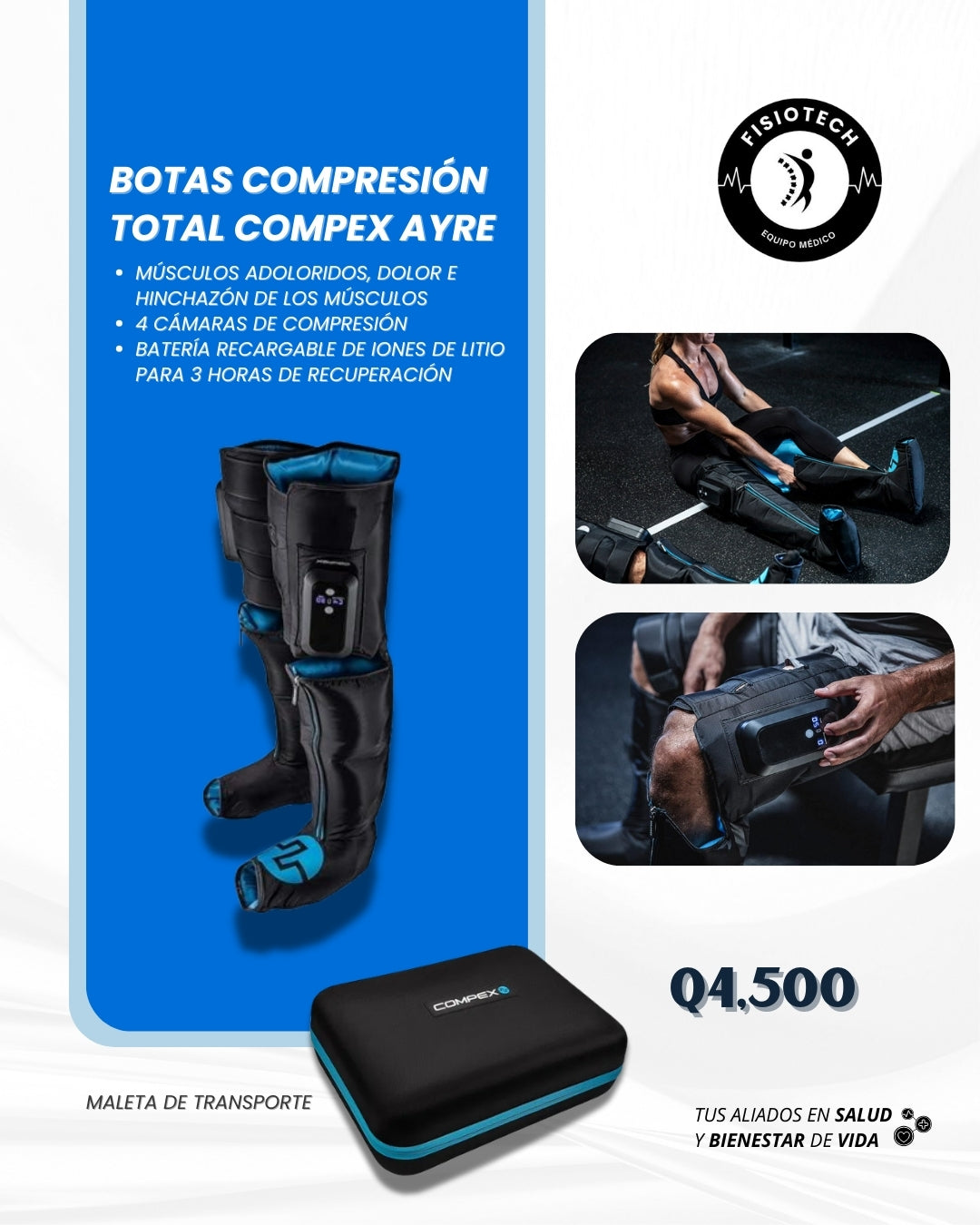Botas de compresión total COMPEX AYRE (presoterapia)