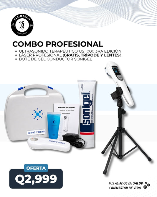 Ultrasonido + láser terapéutico