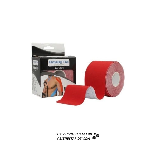 Vendaje neuromuscular color rojo